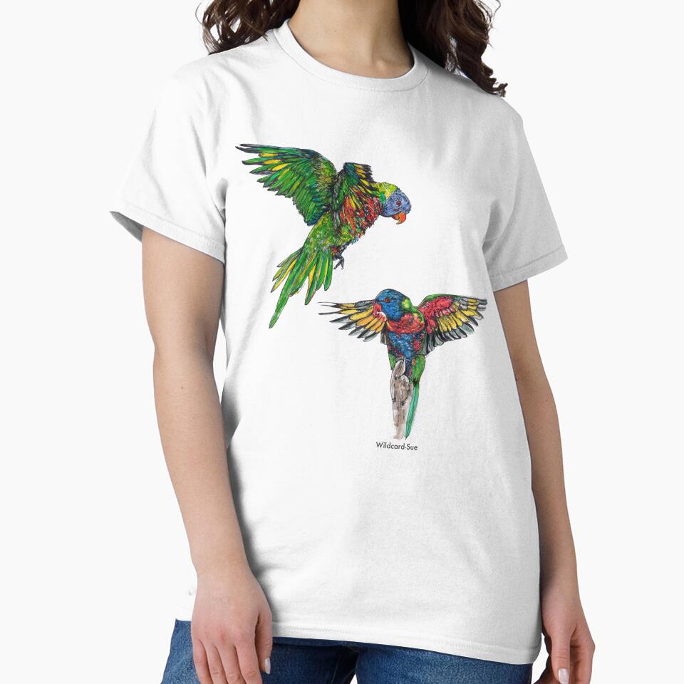 Alina and Delilah the Lorikeets by Wildcard-Sue