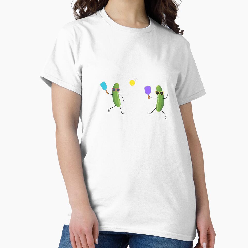 Pickles Playing Pickleball by Flip Your Pancake