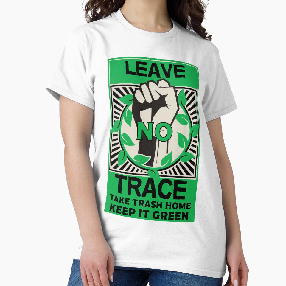 Leave No Trace t shirt - Ecology t shirt - Wile Nature t-shirt - Off Grid - Trekking - Wild Walking - Forest Walks by happygiftideas