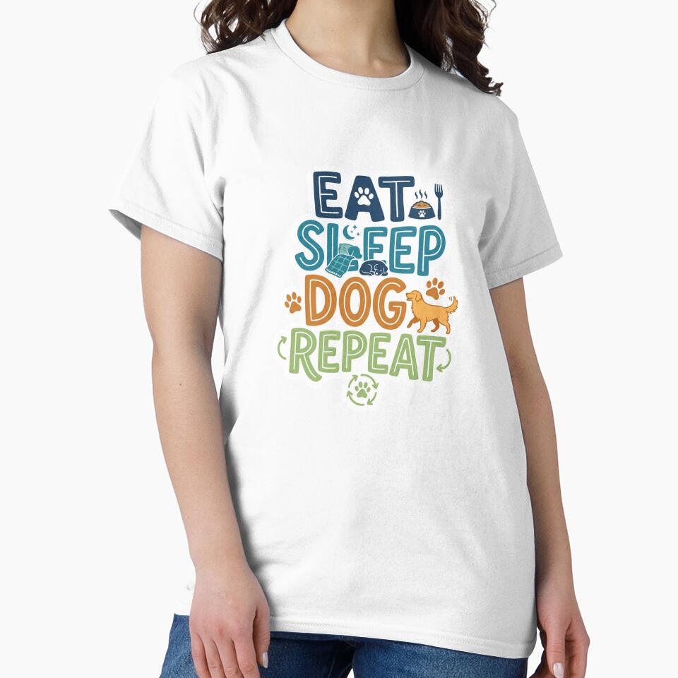 Eat Sleep Dog Repeat Funny Dog Lover by PawfectStickersCo
