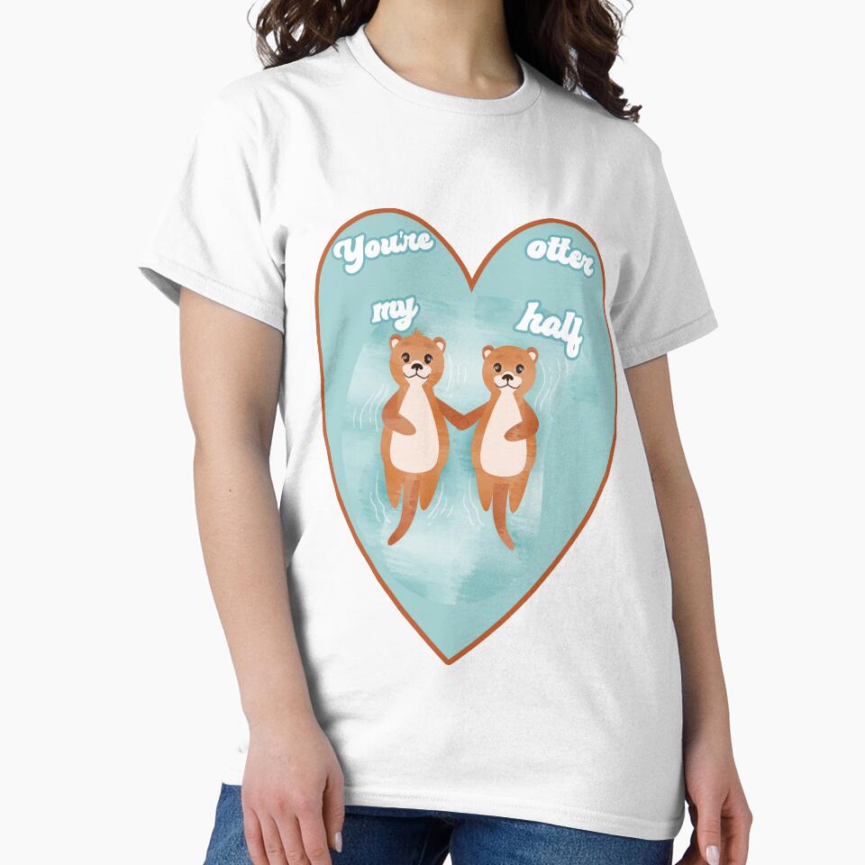 You're My Otter Half Cute Otters Holding Hands Perfect for Greeting Cards or Just Because by JoyOfHopeStore