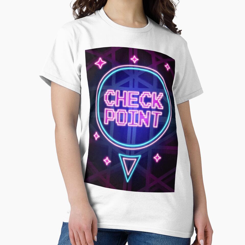Check Point Neon Art Typography by Vectorheroes
