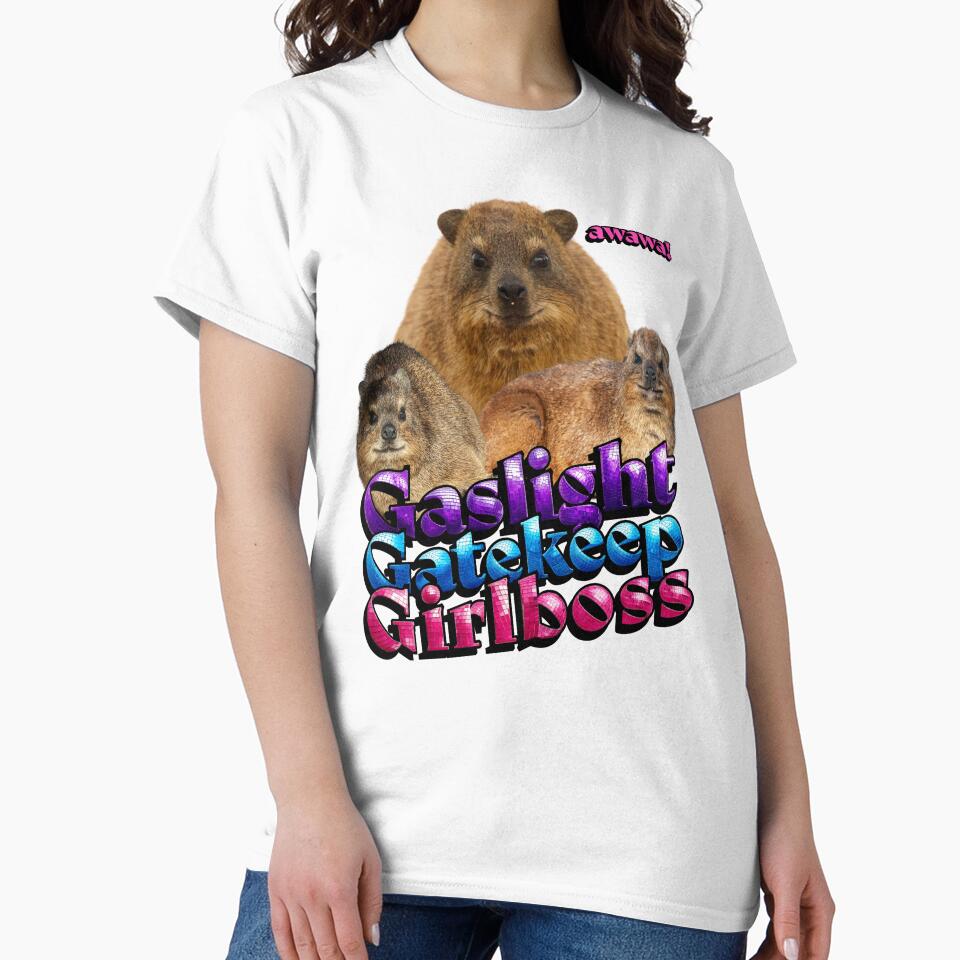 Hyrax Awawa Dassie Gaslight Gatekeep Girlboss Disco Meme by Astropaint