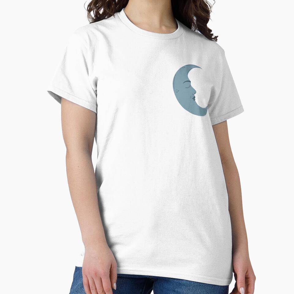 Ancient Whimsigoth Sleeping Crescent Moon Face by T-shirts for hot people