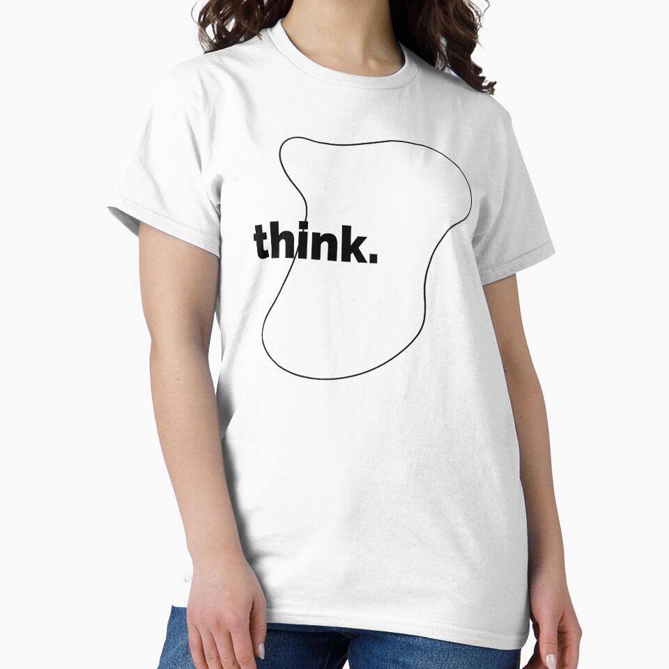 "Think" Minimalist Text Design - Minimalistic Life - Thinker by The Red Nox