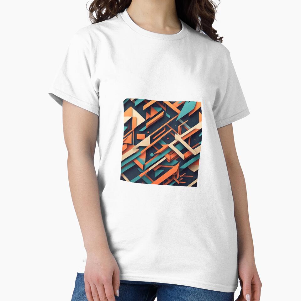 Futuristic Geometric Abstract Pattern – Bold 3D Shapes by ethnicdigital