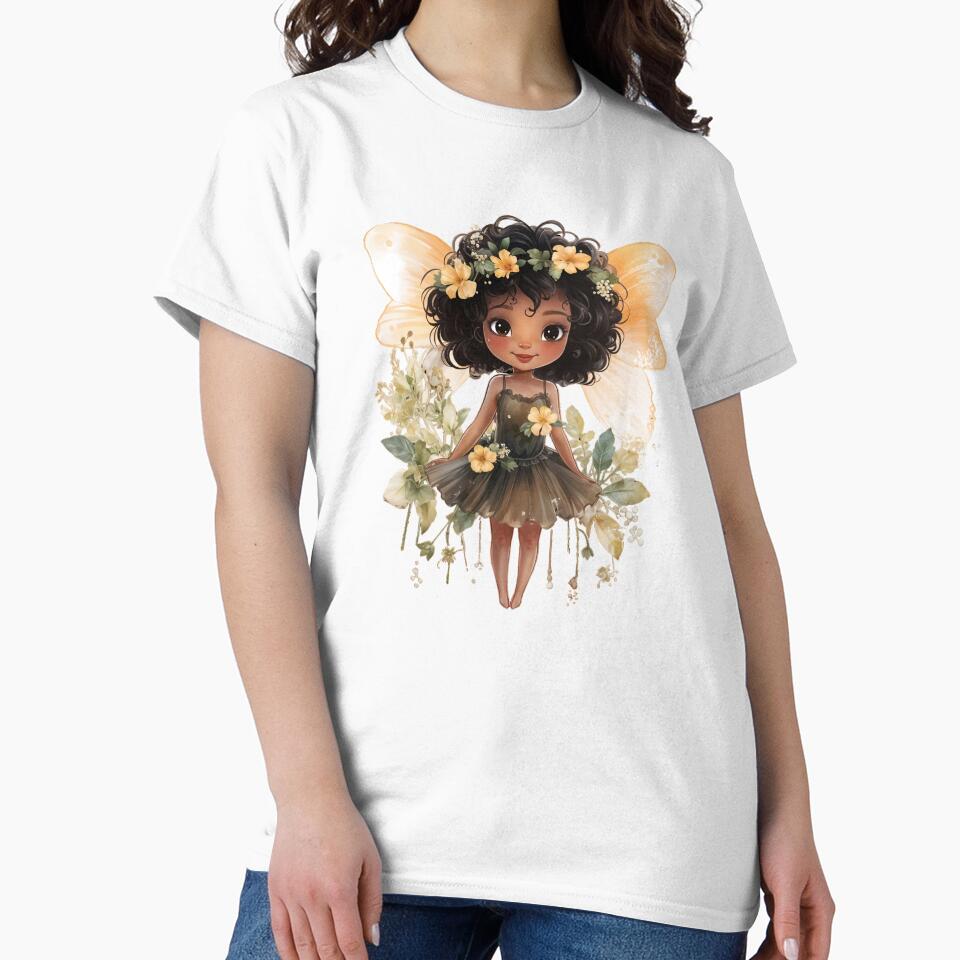 Cute Whimsical Golden Fairy by sirenandscript