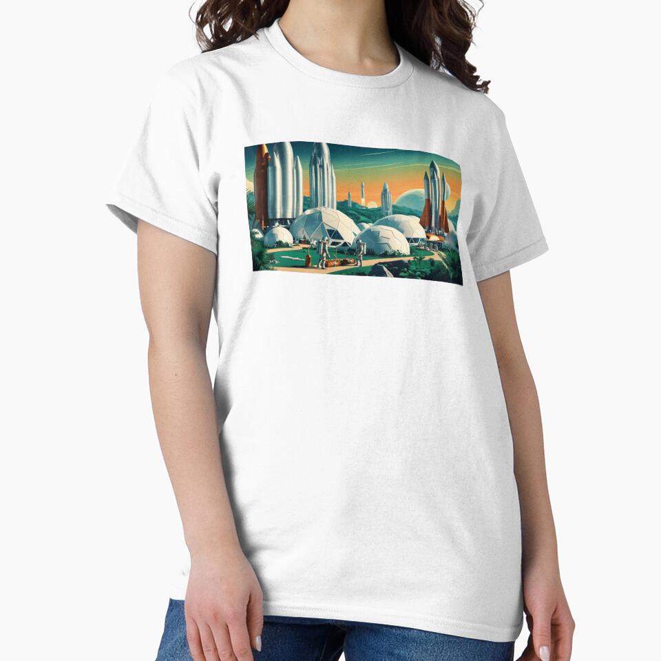Retro Space Colony by Matthew Beech Designs