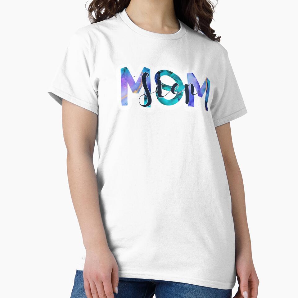 Purple and Navy Blue Marbles “Step Mom” Design by SidderBug Designs