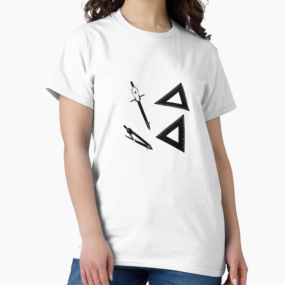 Minimalist Drafting Tools Geometry Art by Rhodes Shop