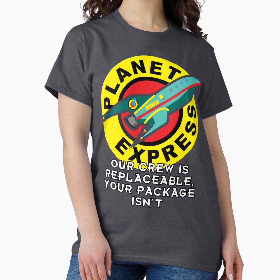 "Our Crew Is Replaceable, Your Package Isn’t" Shirt – Futuristic Space Delivery Parody Tee by Retro-Realm