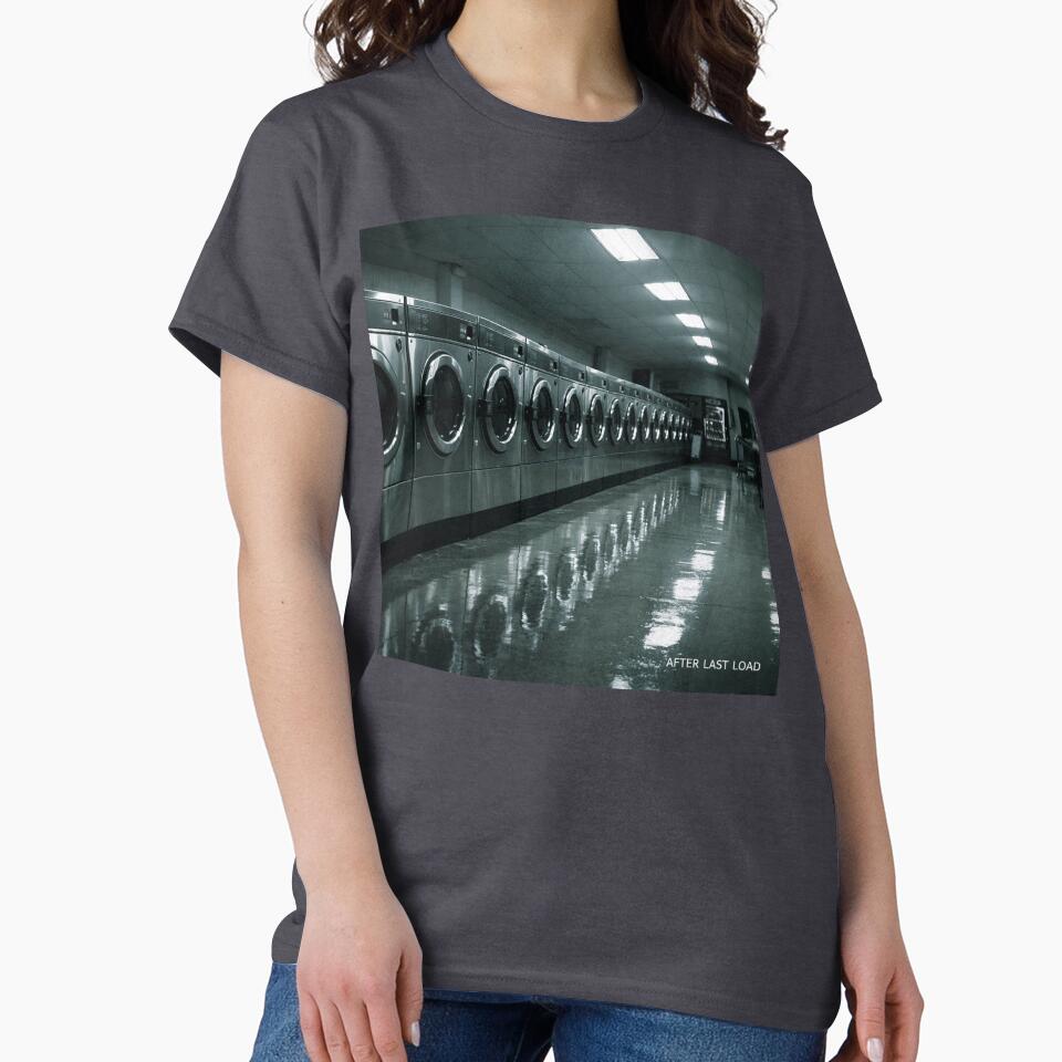 AFTER LAST LOAD — Liminal Laundromat Night Graphic Tee by POD DYNASTY | Original Print On Demand T-Shirt Graphics