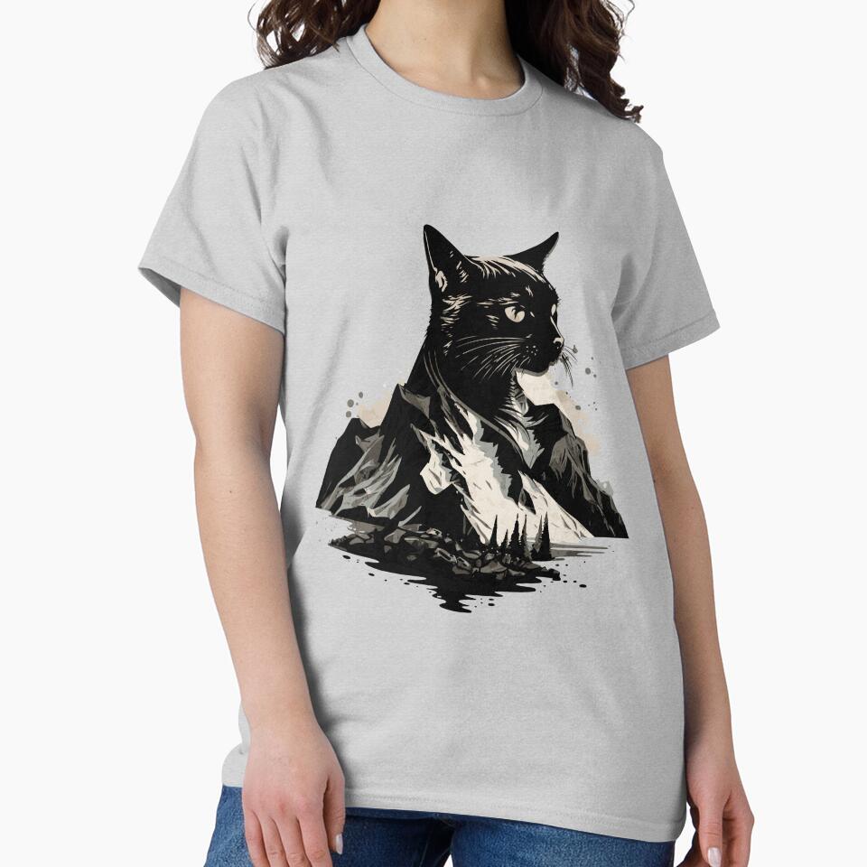 cat and mountain landscape by PositiveIdeas
