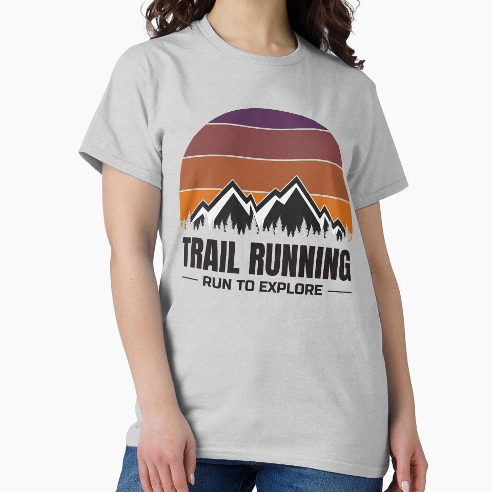 Trail Running - Run To Explore - Retro Sunset Ultra Trail Runner by grinta2021