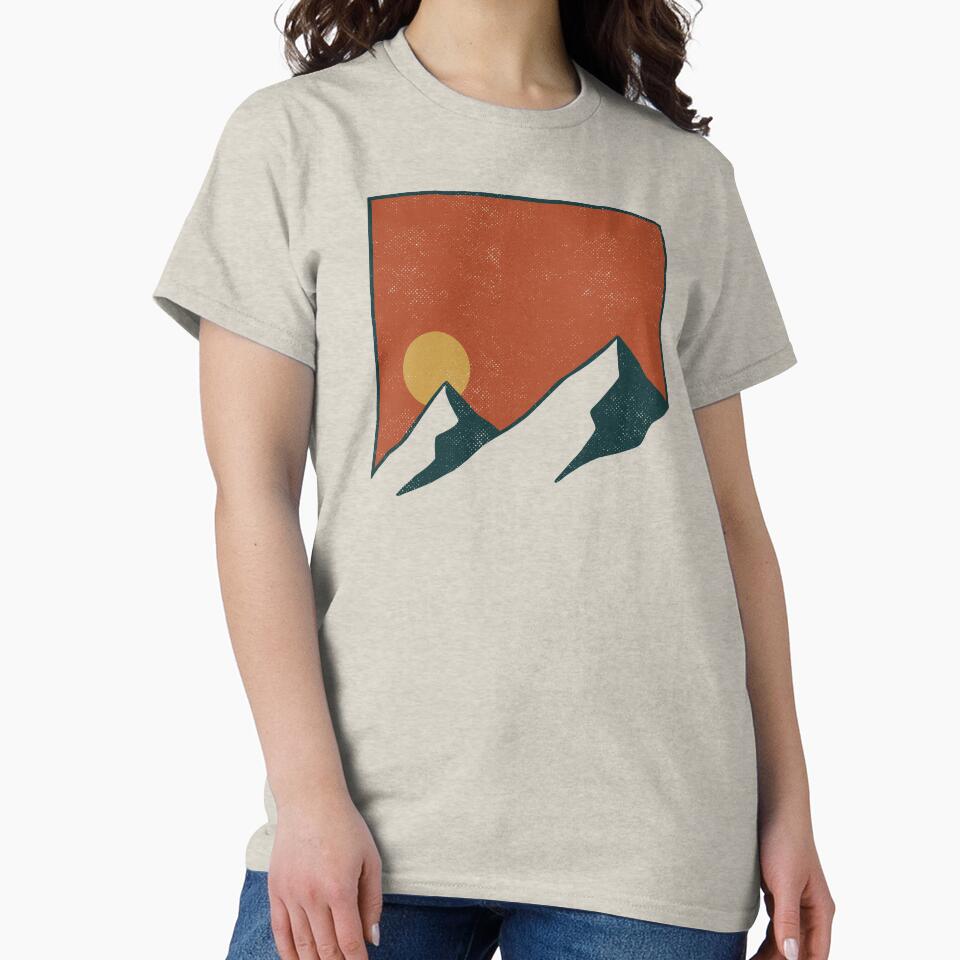 Vintage Mountainscape - Red Version by SommersethArt