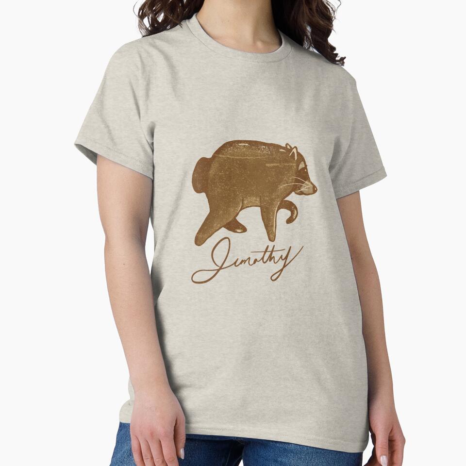 Jimothy The Brown Raccoon Vintage Textured Illustration by Hairqq