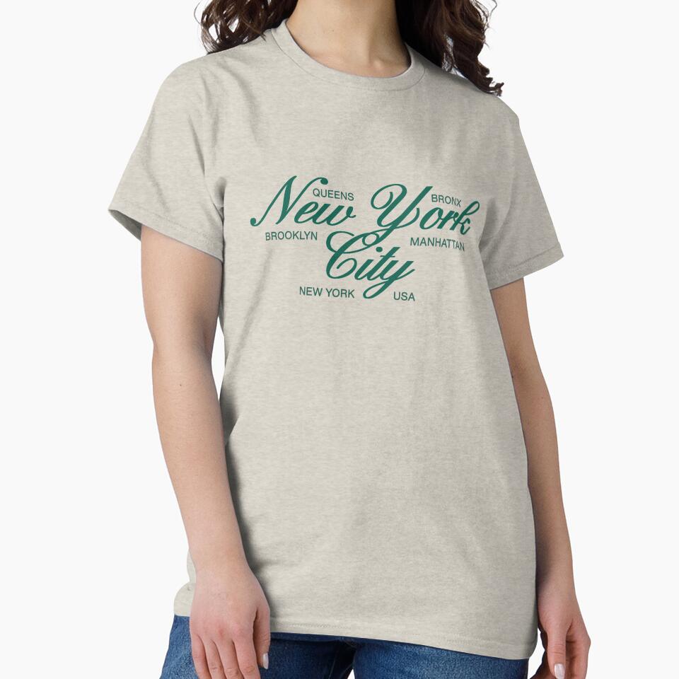 Minimalist Typography Script Type Design - New York City NYC by Rhu Creations