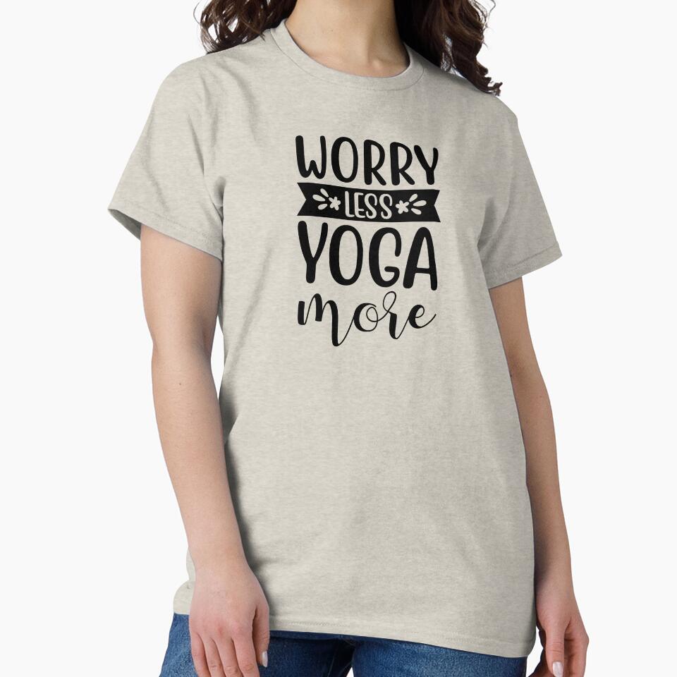 Yoga Quote Worry Less Yoga More Motivational Saying by SoccaTamam