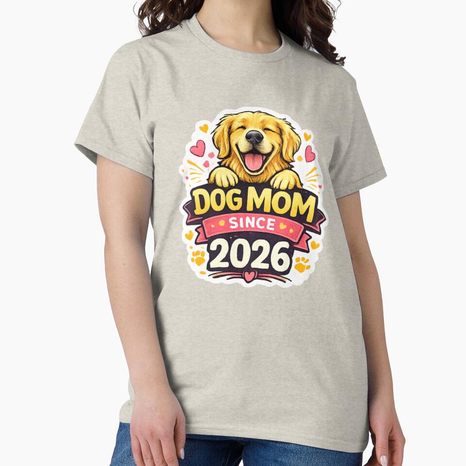 Dog Mom Since 2026 Cute Golden Retriever Gift Sticker by InjeyArt