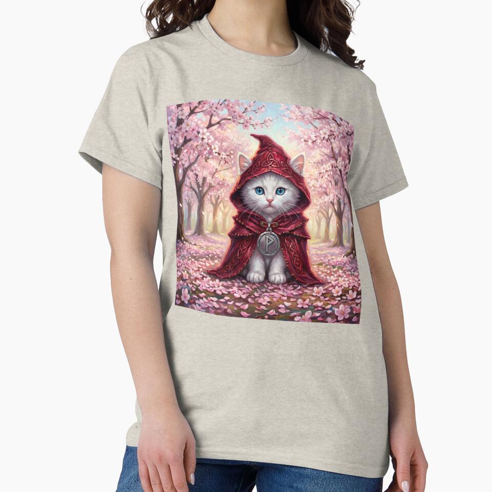 Herald of the Vernal Light - Celtic Folklore White Cat in Spring by Englandbear