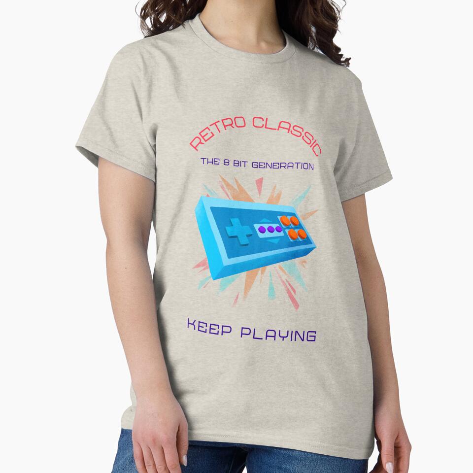 Gaming controller retro classic 8 bit generation by dreamwearprints