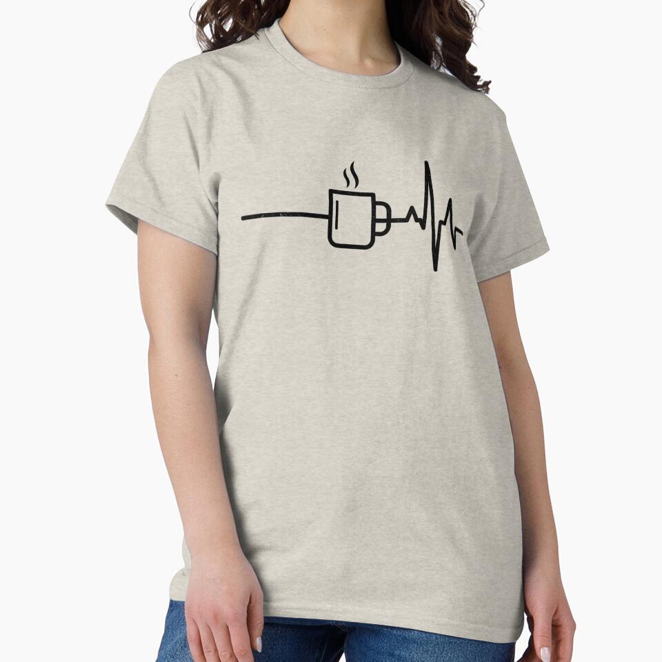 Coffee Mug Heartbeat EKG by dudelinart
