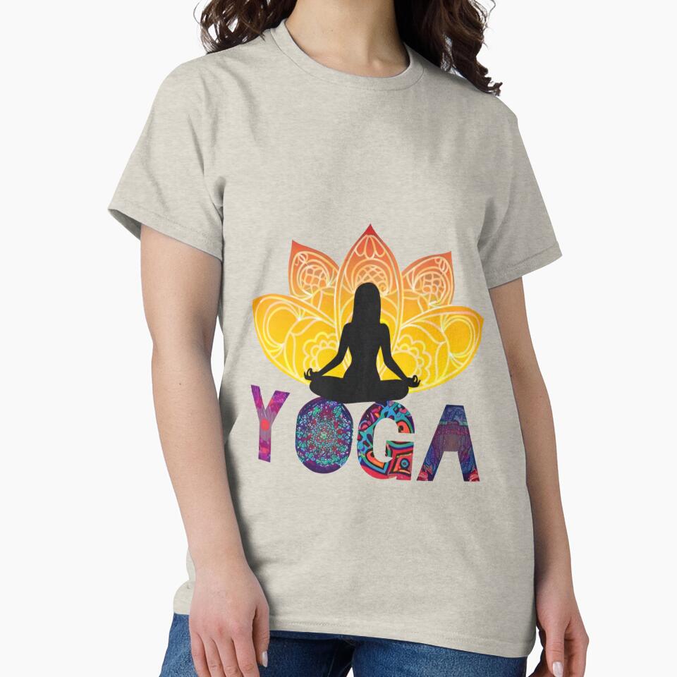 Colorful Yoga Meditation Lotus T-Shirt | Spiritual Mandala Zen Graphic Design by Hustlewear0001