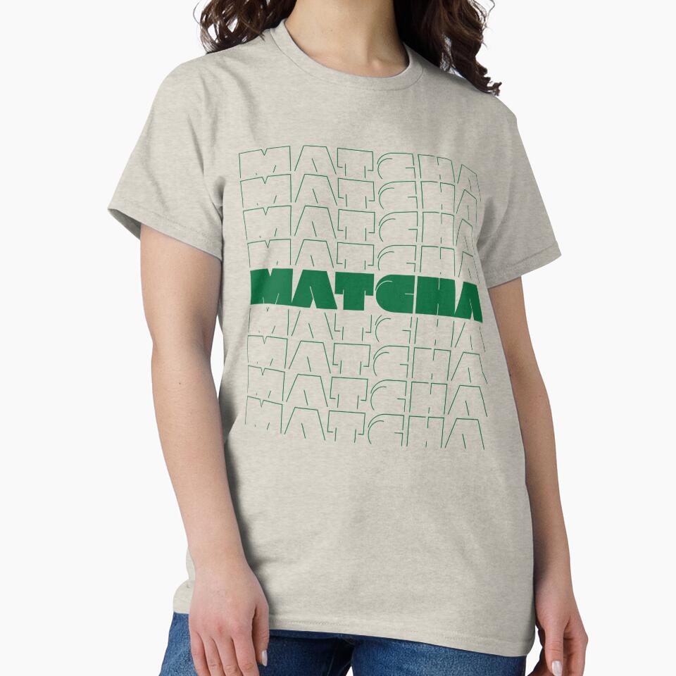 Minimalist Matcha – Modern Aesthetic Green Tea Shirt by theinkedprintco