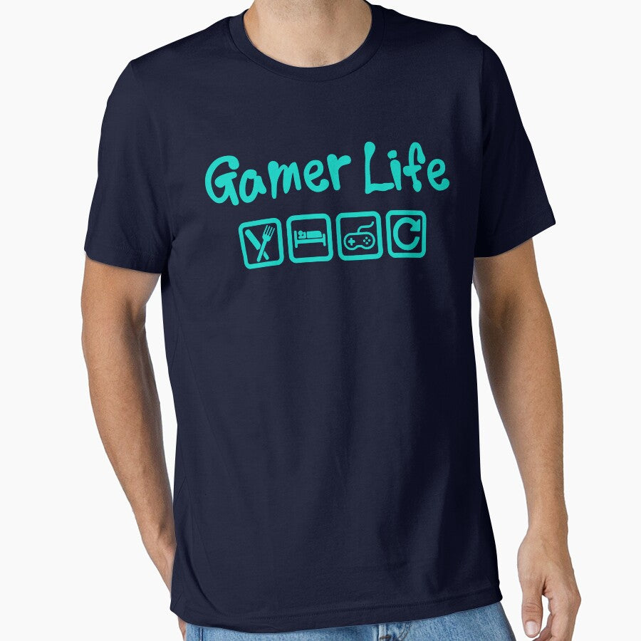 GAMER LIFE - EAT SLEEP GAME REPEAT by ShirtWreck