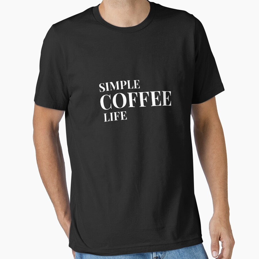 Simple Coffee Life Aesthetic Design For Dark Clothing by Coffee Vibes