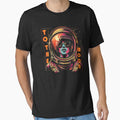 Vintage women of space t-shirt by Cute Animal pattern T-shirt