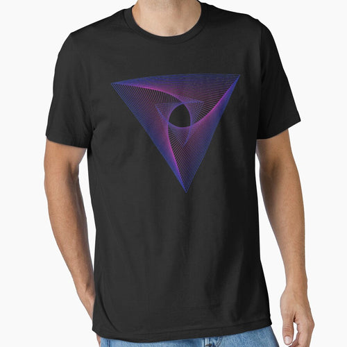 Abstract Geometry Lines Art Neon by Denis Marsili