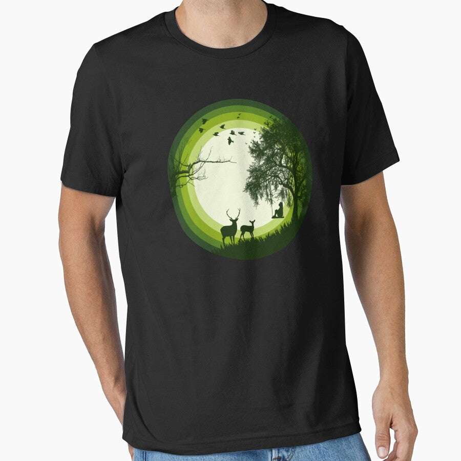 Feel my life landscape vactor graphic design Art by Tshirtstory