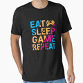 Eat Sleep Game Repeat Gaming T-shirt Design by MursalinDesigns