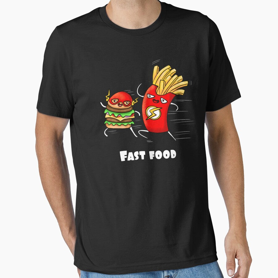 Fast Food Superheroes- burger and fries- flash cartoon by JyayasiDesigns
