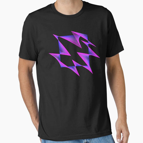 Abstract Geometry Line Art Neon Square by Denis Marsili