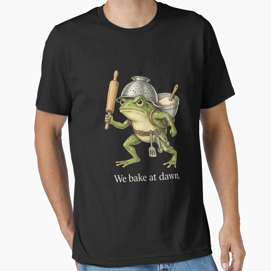 Frog We Bake At Dawn Funny Saying Quote Vintage by CF_VintageDesign