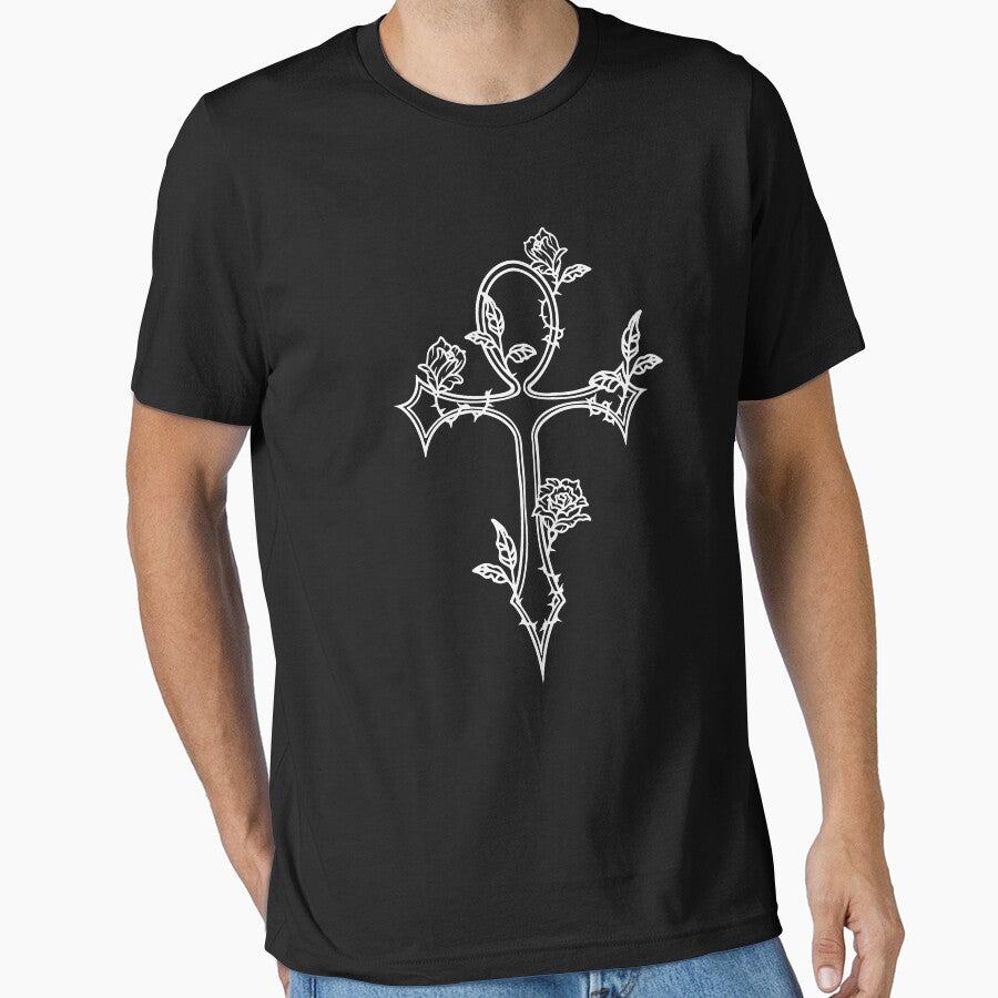Gothic and Egyptian Ankh Symbol with Roses Goth by FalkDania