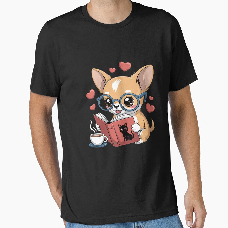 Chihuahua Dog Reading a Book Cute Dog Lover by KingsLife1994