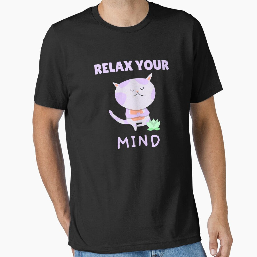 Relax Your Mind! - Cat practicing yoga lotus flower by GLwithUs