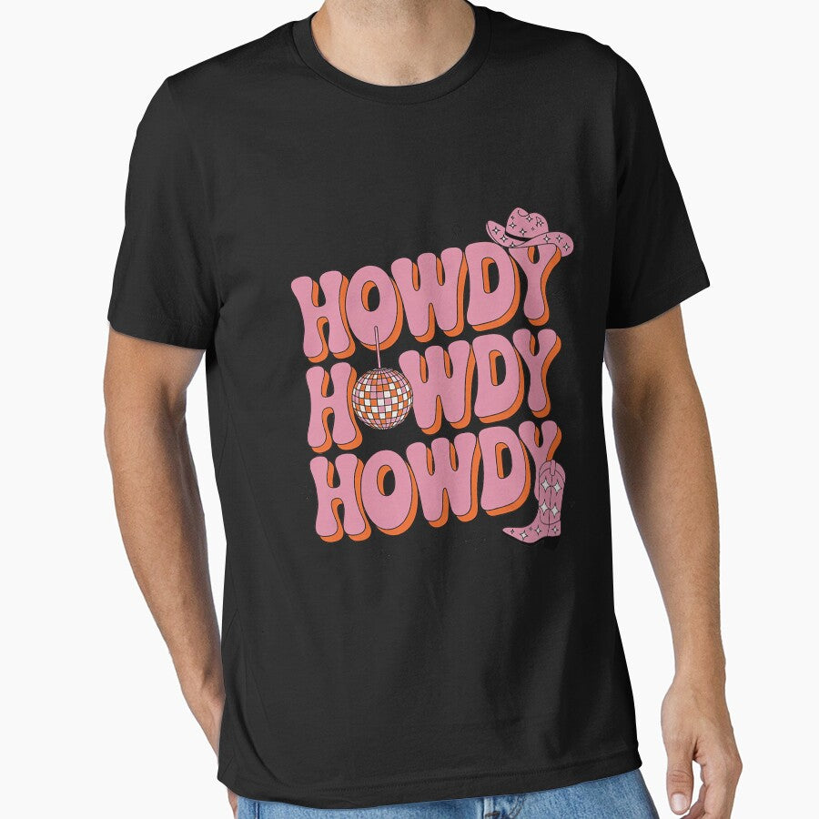 Howdy Southern Western Girl Country Rodeo Pink Cowgirl Disco by Silicula