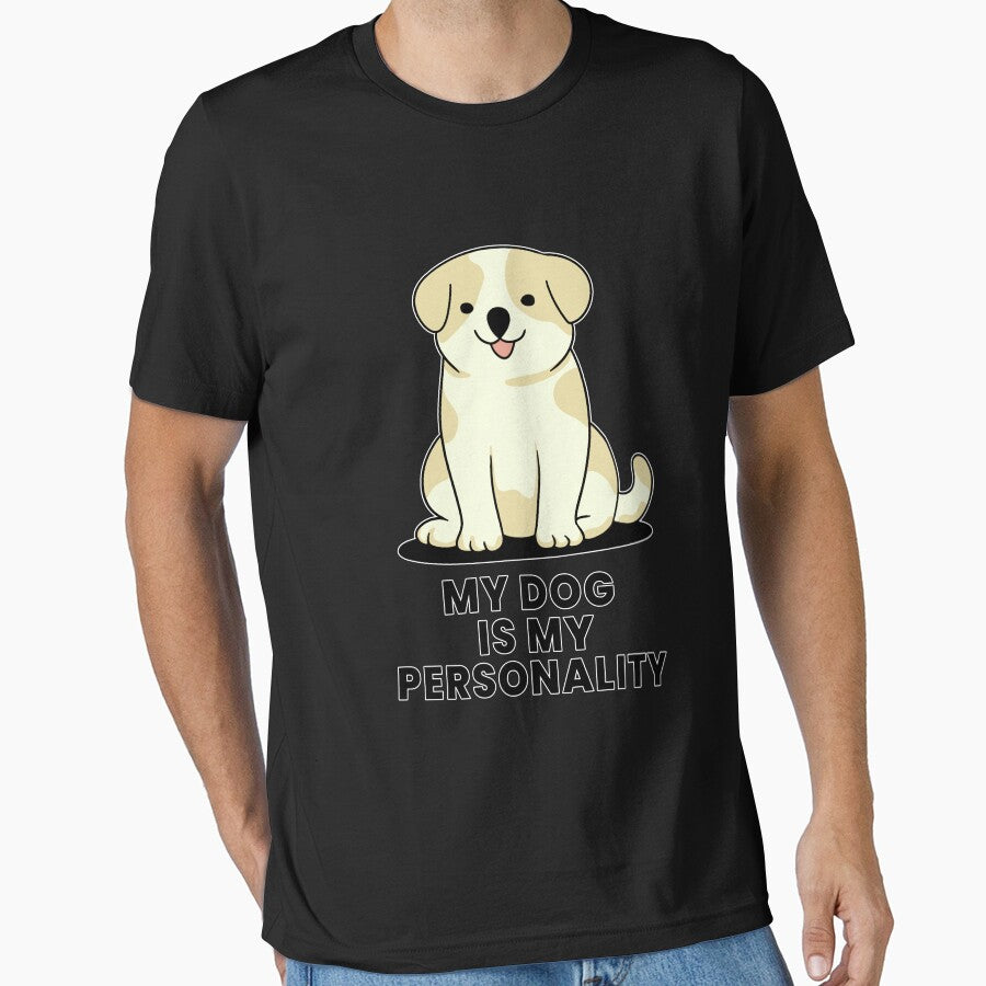 My Dog Is My Personality – Cute Dog Lover Illustration Shirt by Kewessthetic