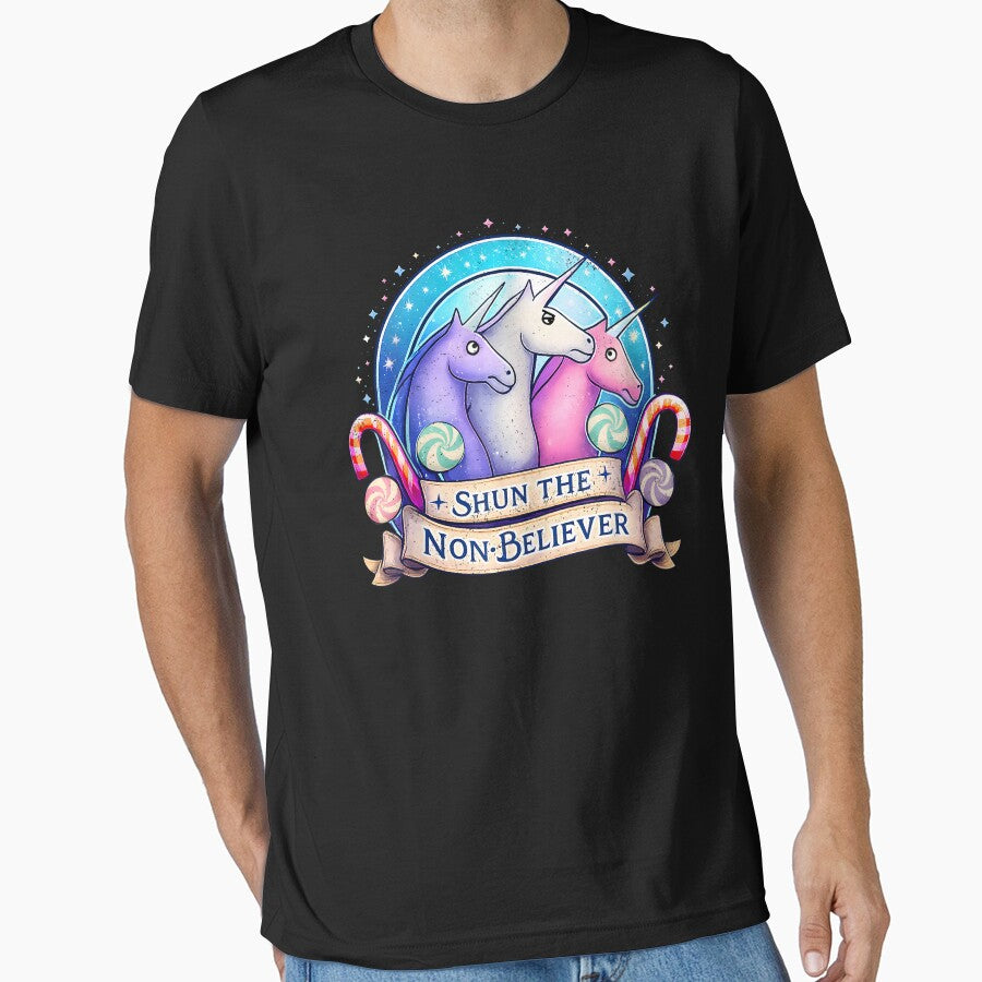 Funny Shun The Non-Believers Unicorn Candy Trendy Sarcasm by jakaun