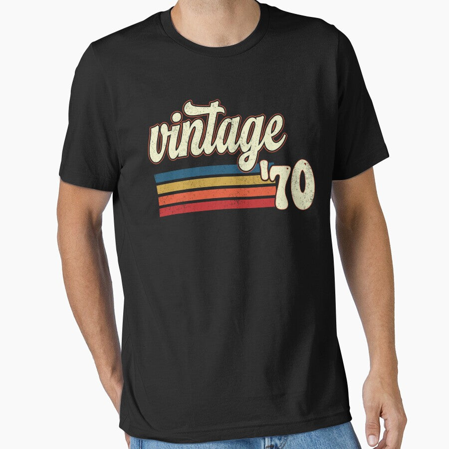 Vintage 1970 Retro Birthday| Vintage '70 Retro Stripes by FernaRoje