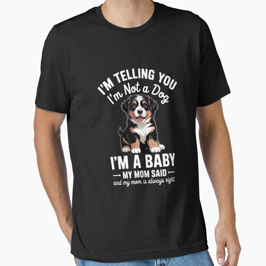 Womens Cute Not A Dog Baby Mom Says Bernedoodle Dog Lover by AsteriskDatBArt