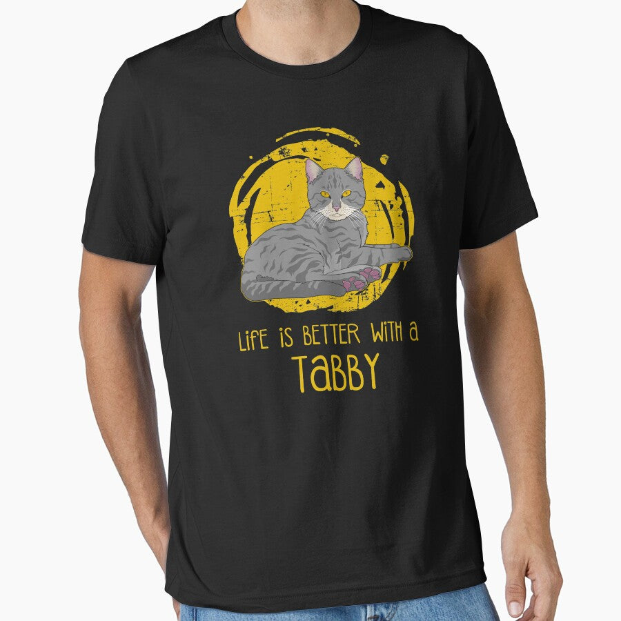 Life Is Better With A Tabby Cat Lover print by jakehughes2015