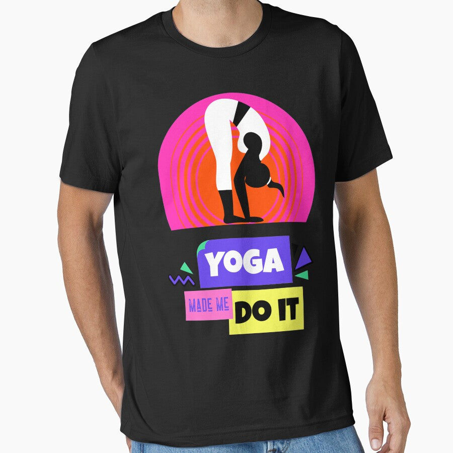 Yoga Made Me Do It Yoga Motivation Vintage Retro by ChaseCoClothing