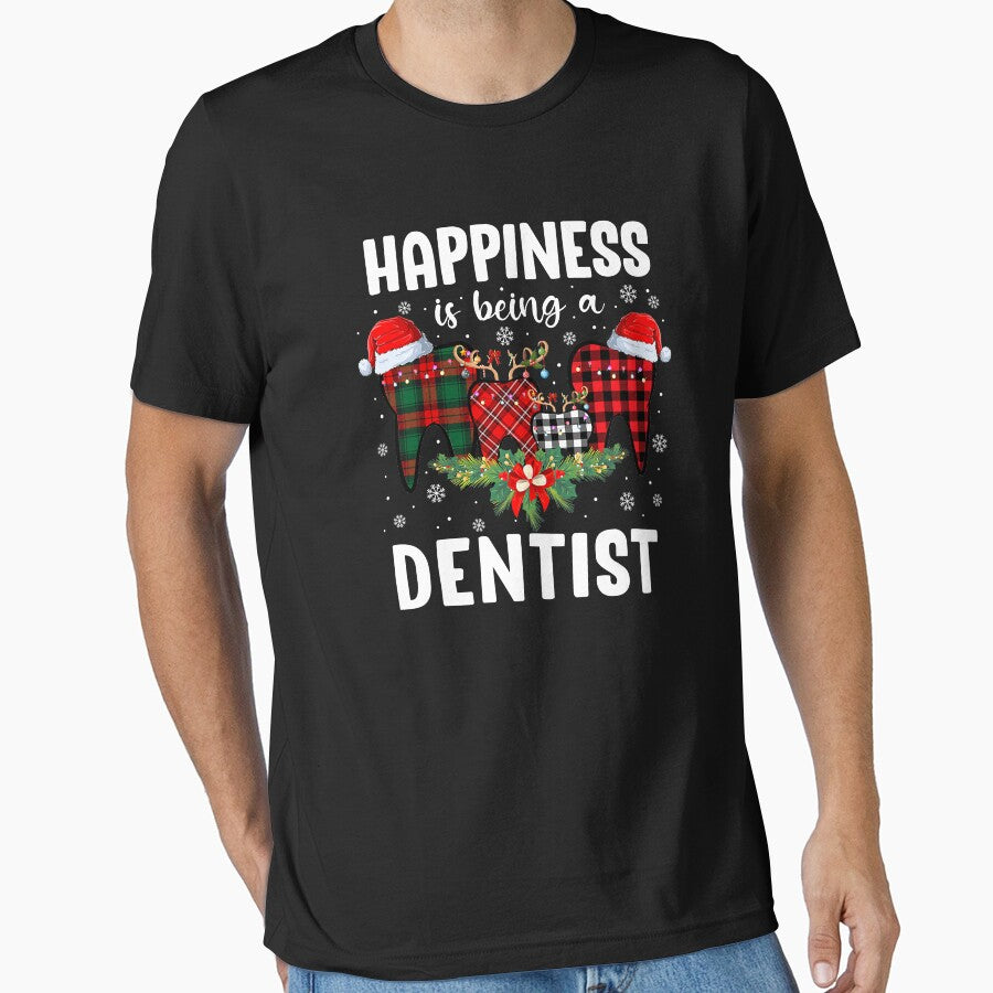 Happiness Is Being A Dentist Buffalo Plaid Teeth by norwoodcarney