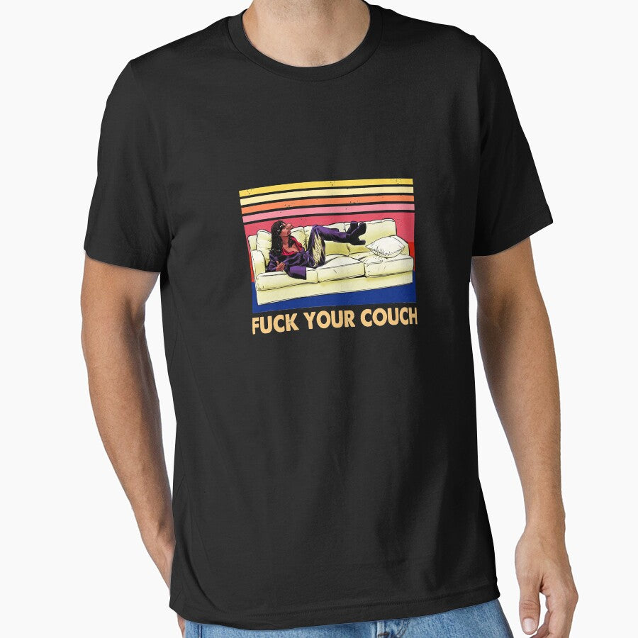 Vintage Fuck your couch Girl on Sofa Classic T-Shirt by toliverboganzb