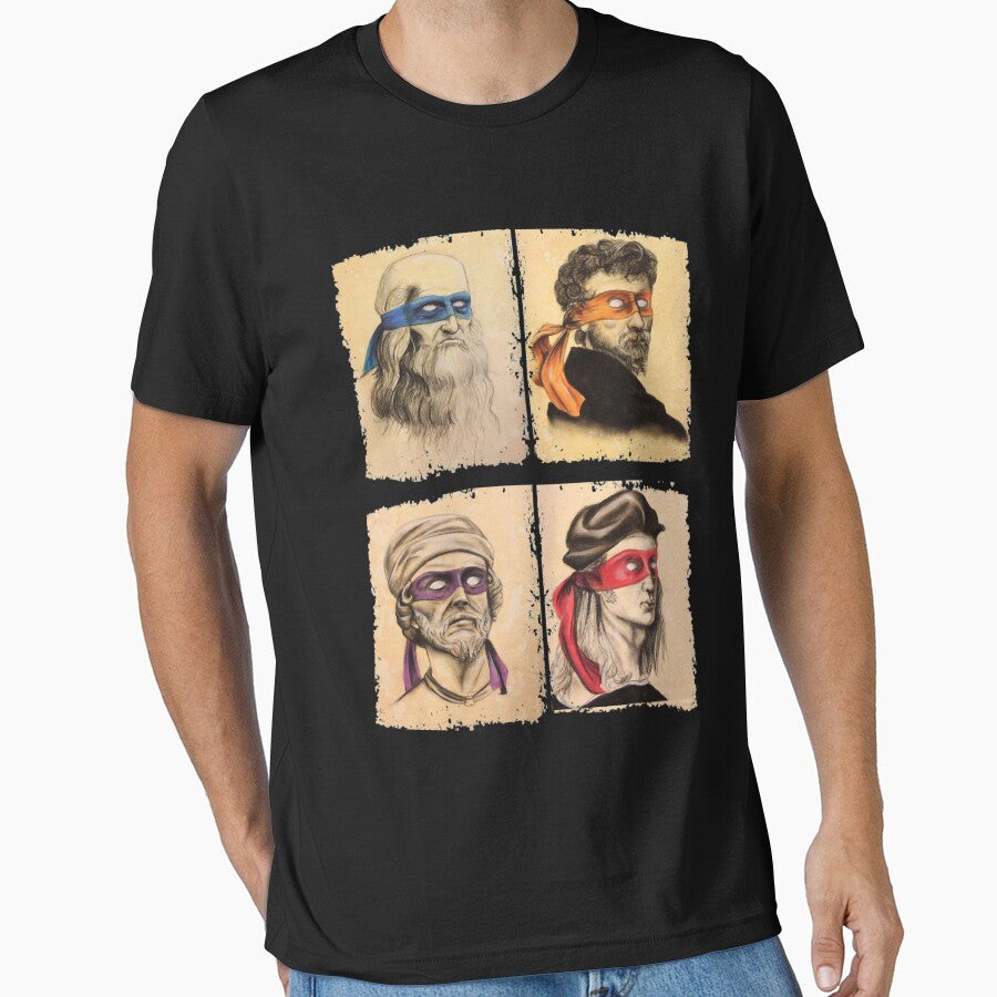 Funny Italian Artists Turtles Art Lovers Gift Renaissance Ninja Artists for women men by SirrelShearer